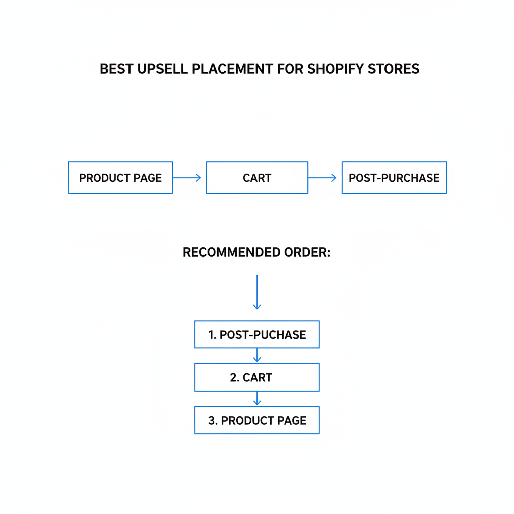 What is the best upsell placement for most Shopify stores?