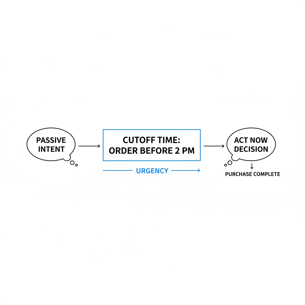 How do cutoff times change buyer behavior?