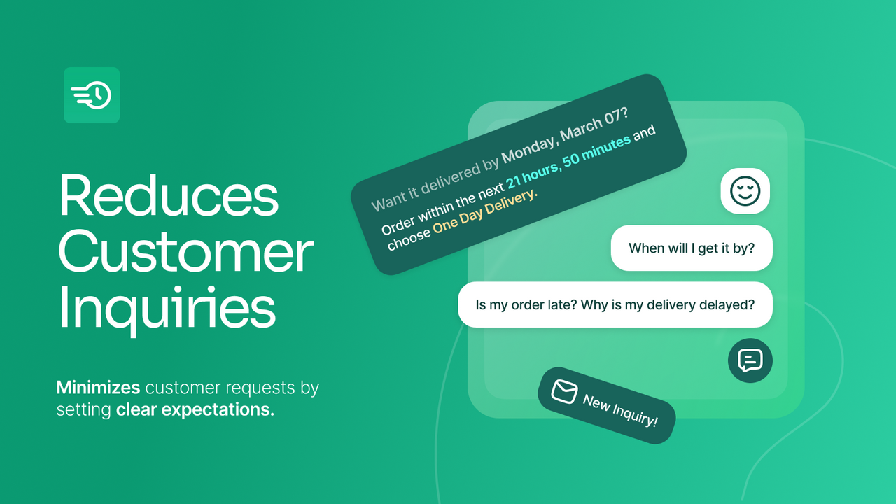 Shopify delivery countdown timer example on a product page