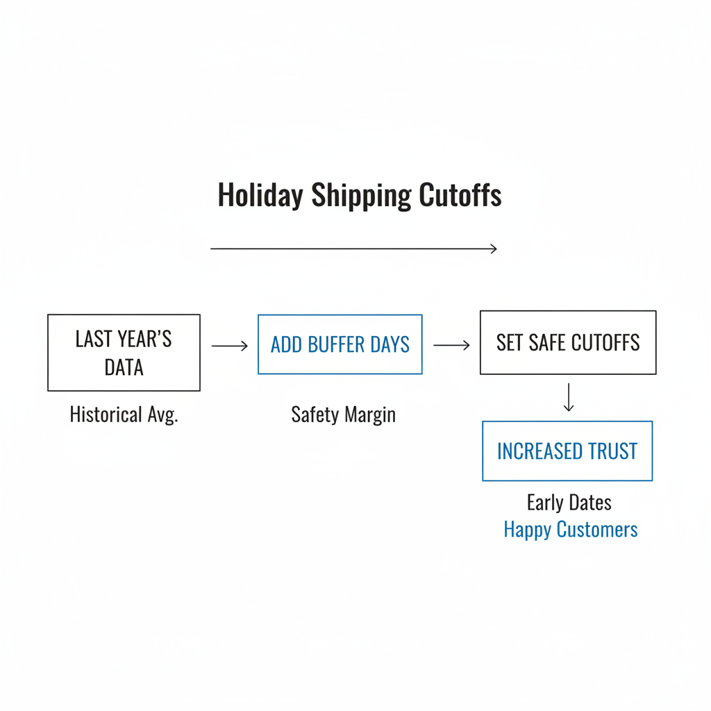 How do I set holiday shipping cutoffs without overpromising?