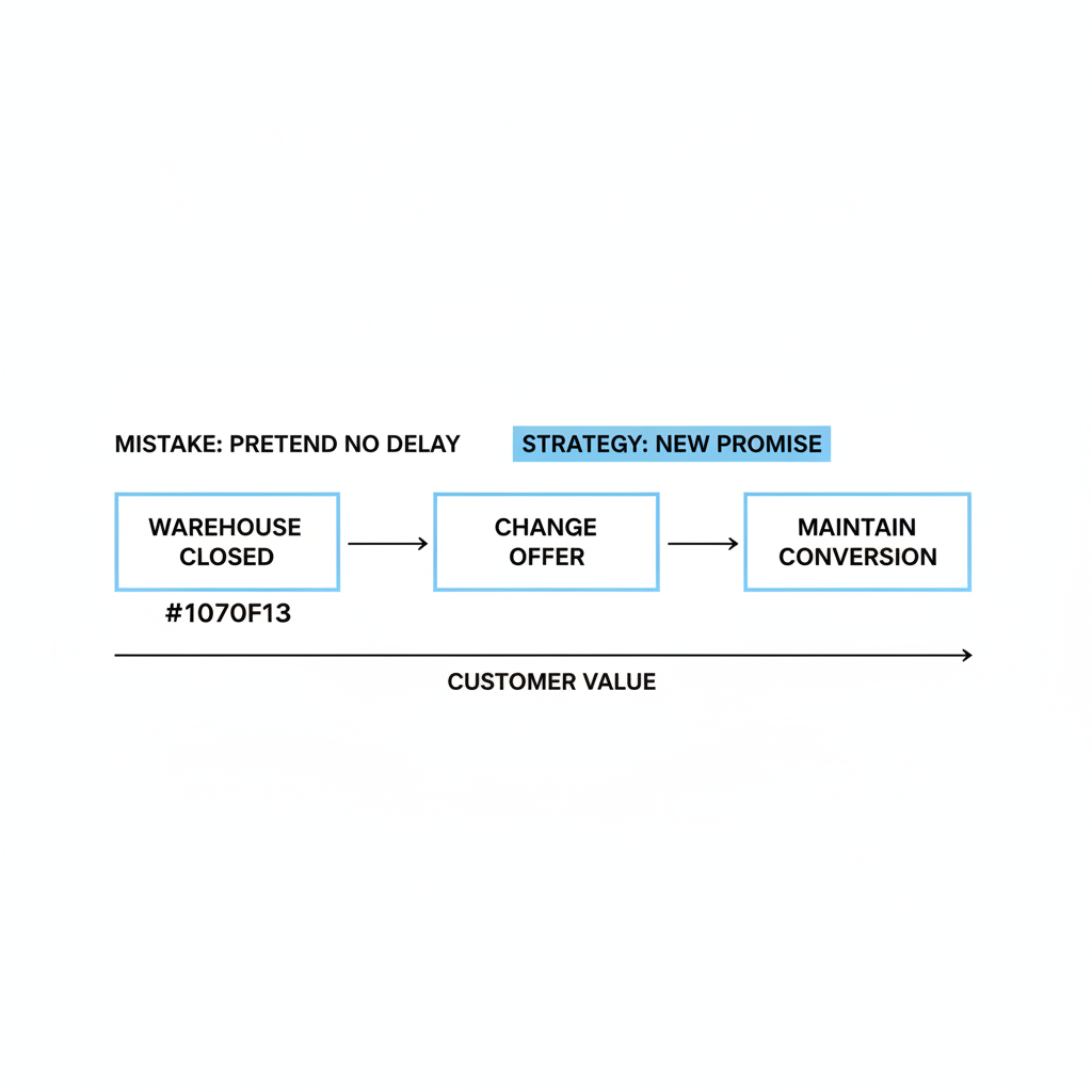 How do I keep conversion up when the warehouse is closed?